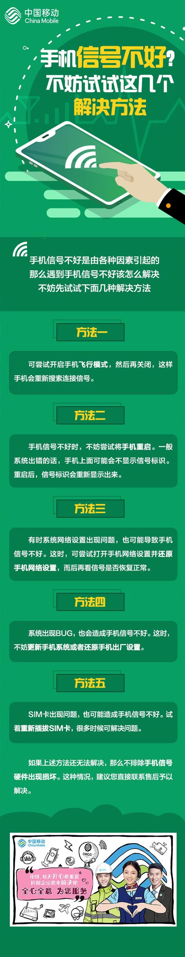 手機(jī)信號不好？中國移動(dòng)官方公布5種解決方法