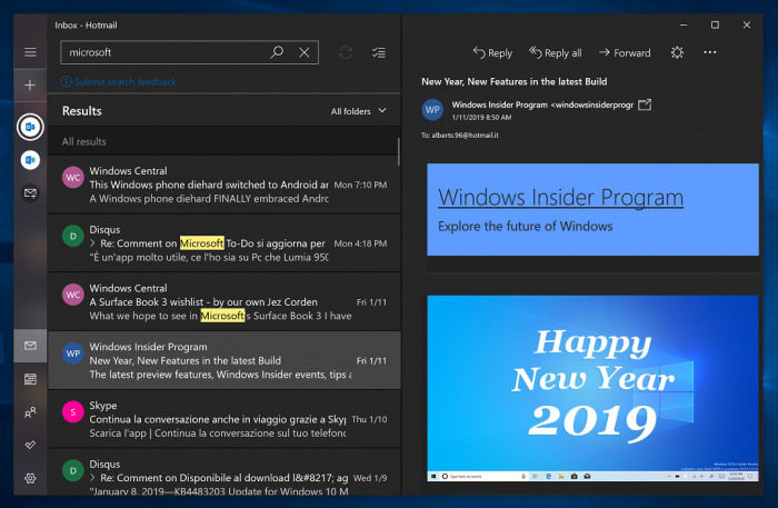 Windows 10郵件和日歷應(yīng)用增強(qiáng)版黑暗主題初體驗