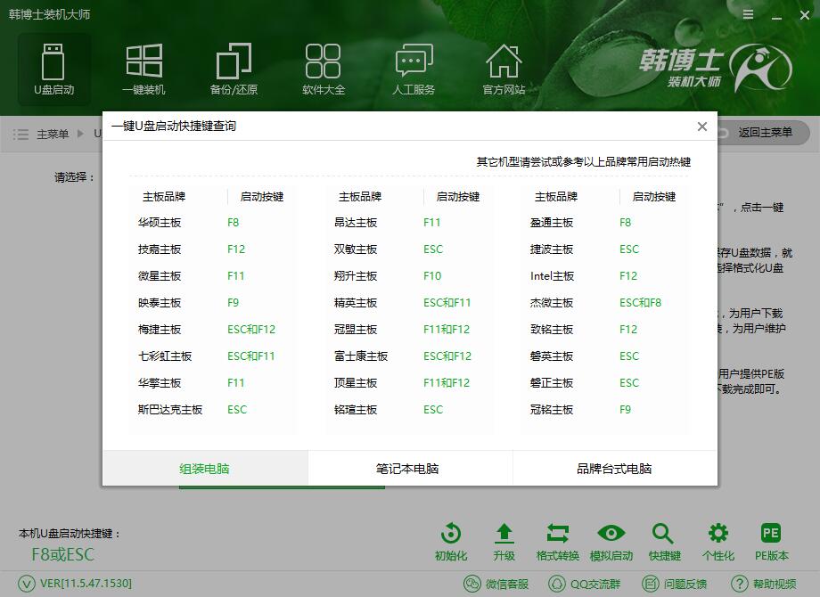 U盤(pán)啟動(dòng)盤(pán)熱鍵查詢(xún)